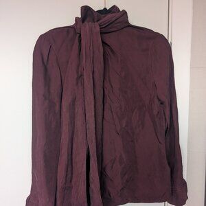 Ted Baker London Plum Tie-Neck Blouse – Size 2